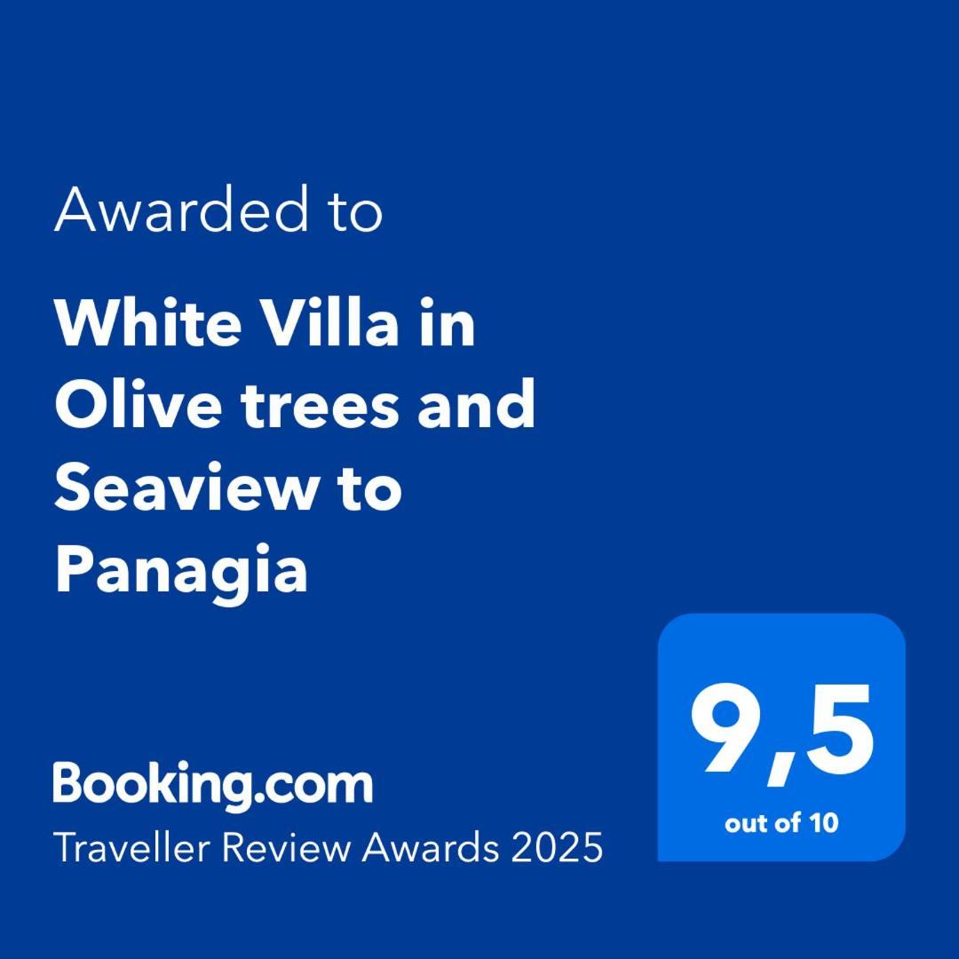 White Villa In Olive Trees And Seaview To Panagia Almiropótamos Exteriör bild